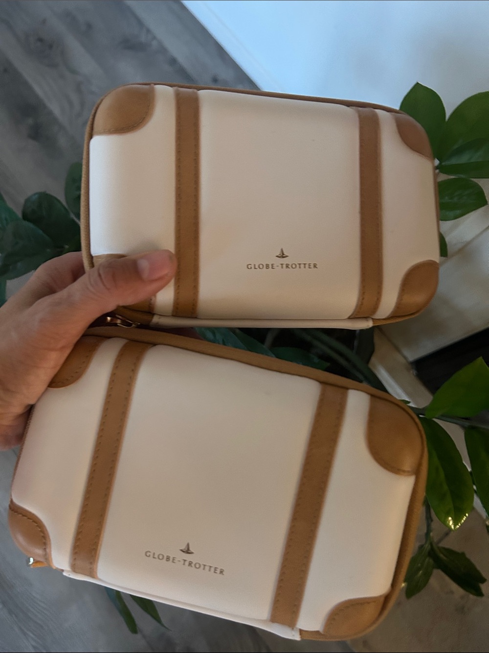 Two!!!, Cream and Tan Travel Organizer Pouch